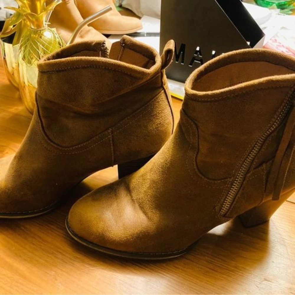 JustFab Western Inspired Tassel Booties